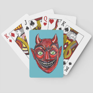 Jeu De Cartes Diable Rouge Vintage Halloweenies