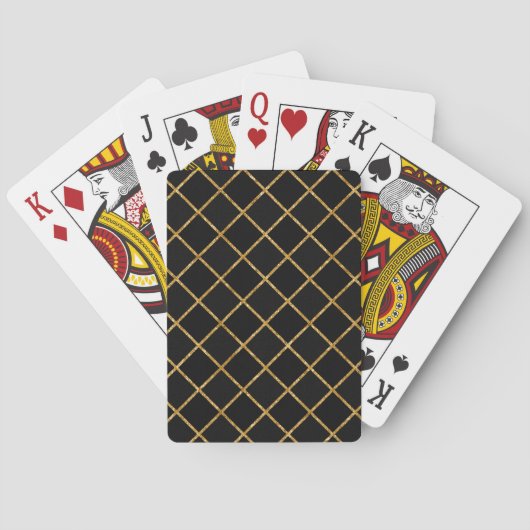 Jeu De Cartes Diamant noir et or moderne (dos)