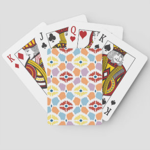 Jeu De Cartes Diamants colorés ikat géométrique