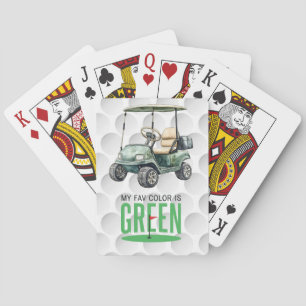 Jeu De Cartes dicton drôle de golf préféré est vert