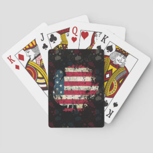 Jeu De Cartes Dinde de Thanksgiving avec drapeau américain