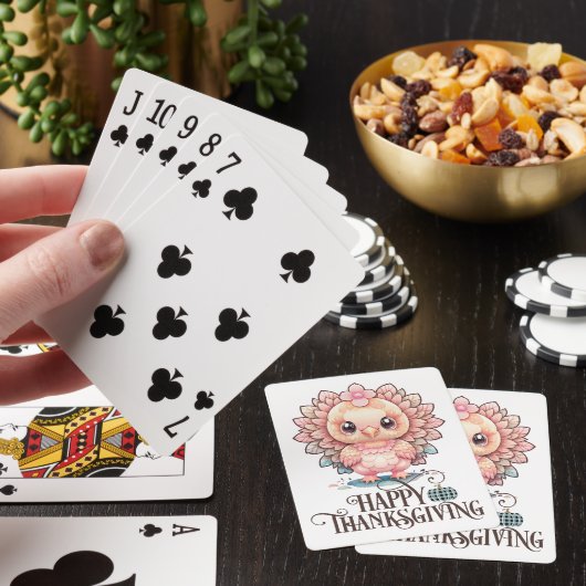 Jeu De Cartes Dinde de Thanksgiving mignonne (In Situ)