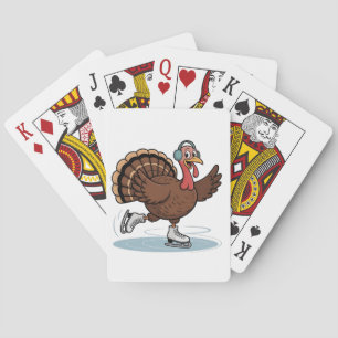 Jeu De Cartes Dindon de patinage de Thanksgiving