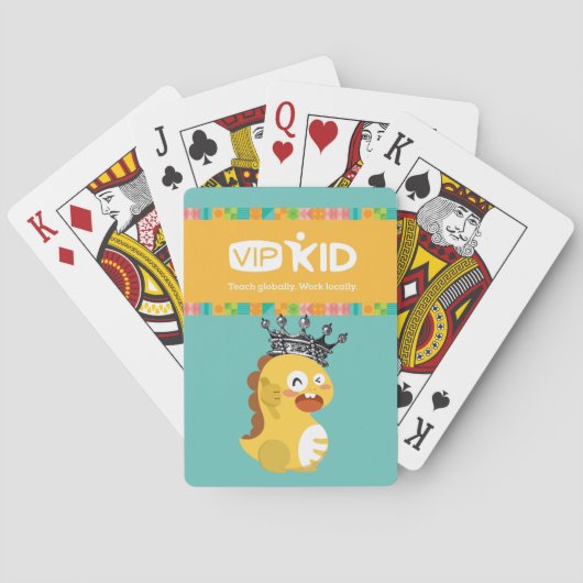 Jeu De Cartes Dino King Jouant Aux Cartes (dos)