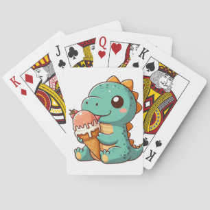 Jeu De Cartes Dino mignonne de glace mangeur