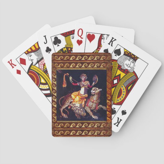 Jeu De Cartes DIONYSOS AVEC LA SPEAR ÉQUITATION LEOPARD Grecque  (dos)