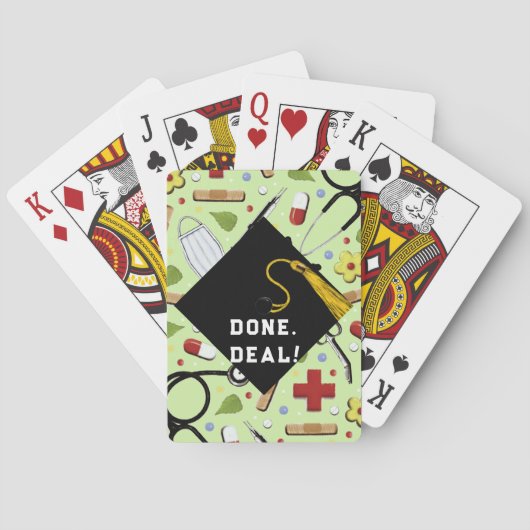 Jeu De Cartes Diplômé d'école d'infirmière drôle (dos)