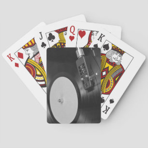 Jeu De Cartes Disque vinyle jouant sur une platine vue d'ensembl