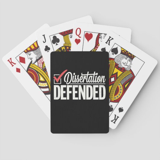 Jeu De Cartes Dissertation Défendu Doctorat Diplômé (dos)