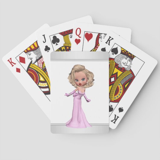 Jeu De Cartes Diva rose (dos)