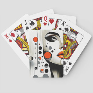 Jeu De Cartes Divas Retro Pop : Élégance Géométrique Art Abstrai
