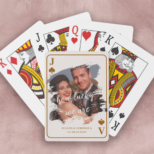 Jeu De Cartes DIY Photo personnalisée Comme nous sommes chance
