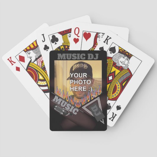 Jeu De Cartes DJ musical personnalisé (dos)