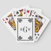 Jeu De Cartes do-it-yourself Arrière - plan Grec Clé Fancy Black (dos)