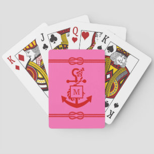 Jeu De Cartes do-it-yourself Couleurs corde noeud Ancre Monogram
