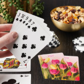 Jeu De Cartes DO-IT-YOURSELF Monogramme/Nom rose, Tulipes rose e (In Situ)