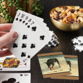 Jeu De Cartes Dobermann à l'image de peinture de plage (In Situ)