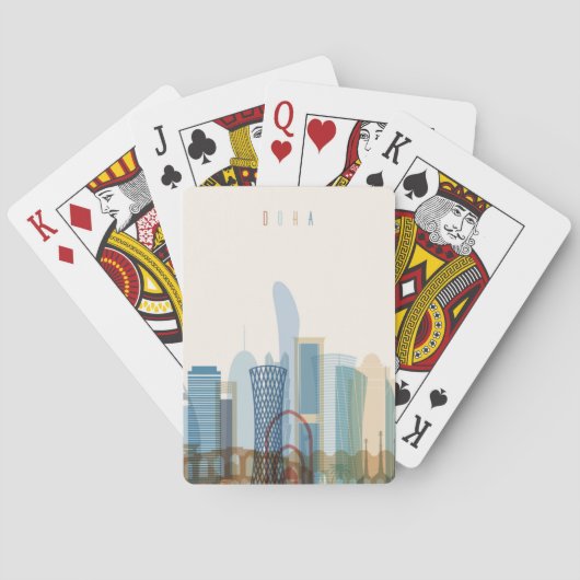 Jeu De Cartes Doha, Qatar | Ville Skyline (dos)