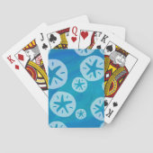 Jeu De Cartes Dollar de sable blanc et Motif bleu (dos)