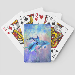 Jeu De Cartes Dolphin Couple Jouer aux cartes Bonne Famille