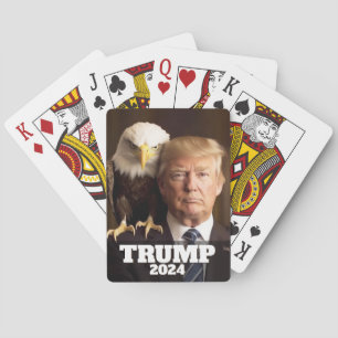 Jeu De Cartes Donald Trump 2024 Photo - aigle chauve sur l'épaul