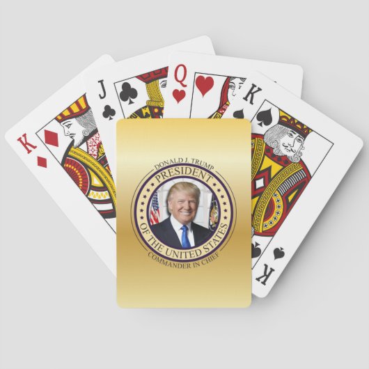 JEU DE CARTES DONALD TRUMP COMMANDANT EN CHEF DE LA PRÉSIDENCE O (dos)