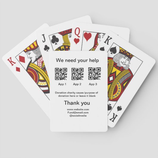 Jeu De Cartes Donation Collection conseil pot ajouter votre q r (dos)