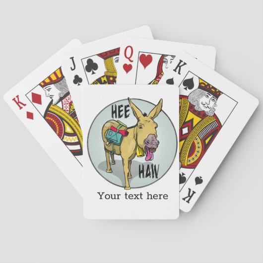 Jeu De Cartes Donkey Braying HEE HAW (dos)