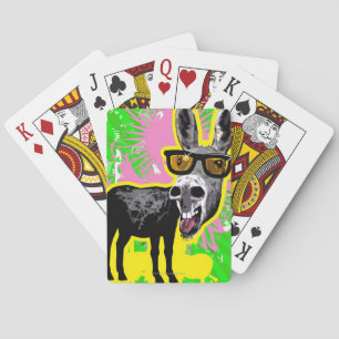 Jeu De Cartes Donkey portant des lunettes de soleil