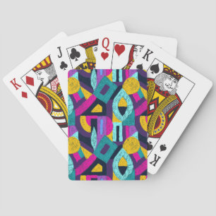 Jeu De Cartes Doodles rétro : pop art géométrique.