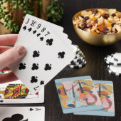 Jeu De Cartes Double basse colorée Abstraite (In Situ)