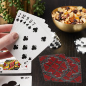 Jeu De Cartes Double Helix Design. Noir sur rouge foncé (In Situ)
