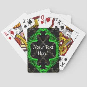 Jeu De Cartes Double Helix Design. Vert sur noir
