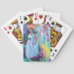 Jeu De Cartes Douce Brise Peinture Originale