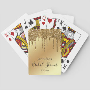Jeu De Cartes douche nuptiale or goutte parties scintillant luxe