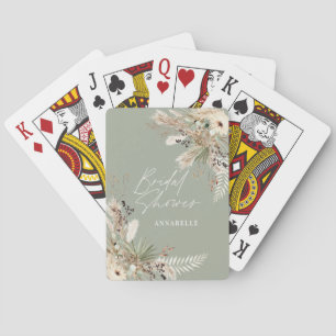 Jeu De Cartes Douche nuptiale pour pampas eucalyptus sauge vert