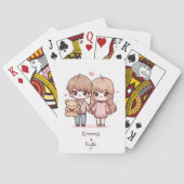 Jeu De Cartes Doux Personnalisé Chibi Style Teddy Bear Couple (dos)