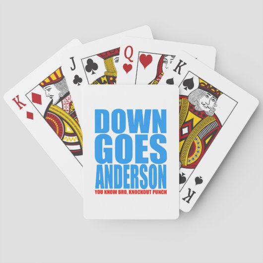 Jeu De Cartes Down Goes Anderson (dos)