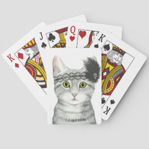 Jeu De Cartes Downton Cat   Bejewted With Lace