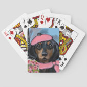 Jeu De Cartes Doxie noire et tan (dos)