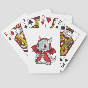 Jeu De Cartes Dragon albinos en rouge