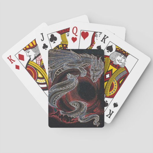Jeu De Cartes "Dragon blanc, Lune rouge" (dos)