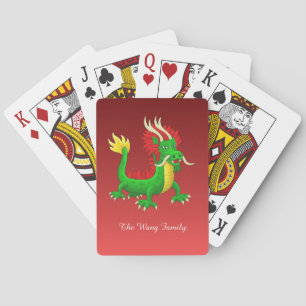 Jeu De Cartes Dragon Chinois Dessiné à la Main