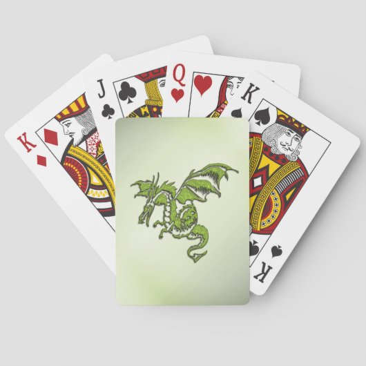 Jeu De Cartes Dragon de combat vert (dos)
