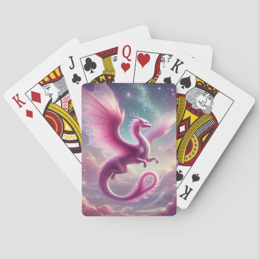 Jeu De Cartes Dragon rose (dos)