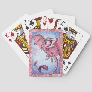 Jeu De Cartes Dragon rose du printemps Nature Imaginaire Art