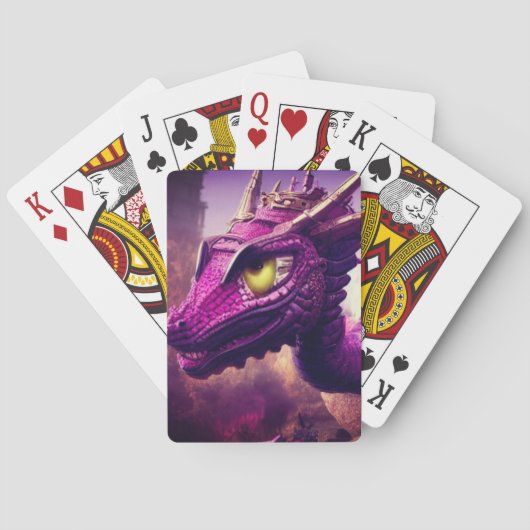 Jeu De Cartes Dragon violet (dos)