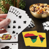 Jeu De Cartes Drapeau Afrique rouge, noire et verte (In Situ)
