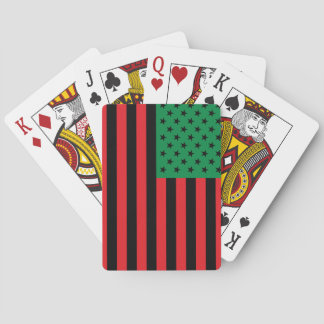 Jeu De Cartes Drapeau afro-américain rouge noir et vert