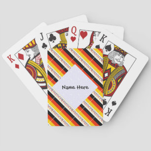 Jeu De Cartes Drapeau allemand avec votre nom